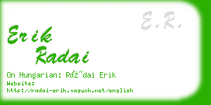 erik radai business card